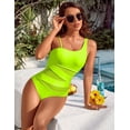 thumbnail image 3 of Women's Sexy One Piece Bathing Suits One Shoulder Swimsuits Slimming Mesh Swimwear, 3 of 5
