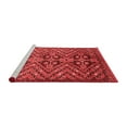 thumbnail image 2 of Ahgly Company Machine Washable Indoor Round Abstract Red Modern Area Rugs, 5' Round, 2 of 4