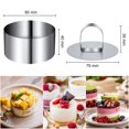thumbnail image 2 of High-quality Material Mousse Mould, Food Grade Stainless Steel Cake Mold Ring, Smooth Surface For Multi-purpose Use, Seamless Stainless Steel Baking Round Mould, Dishwasher Safe, 2 of 5