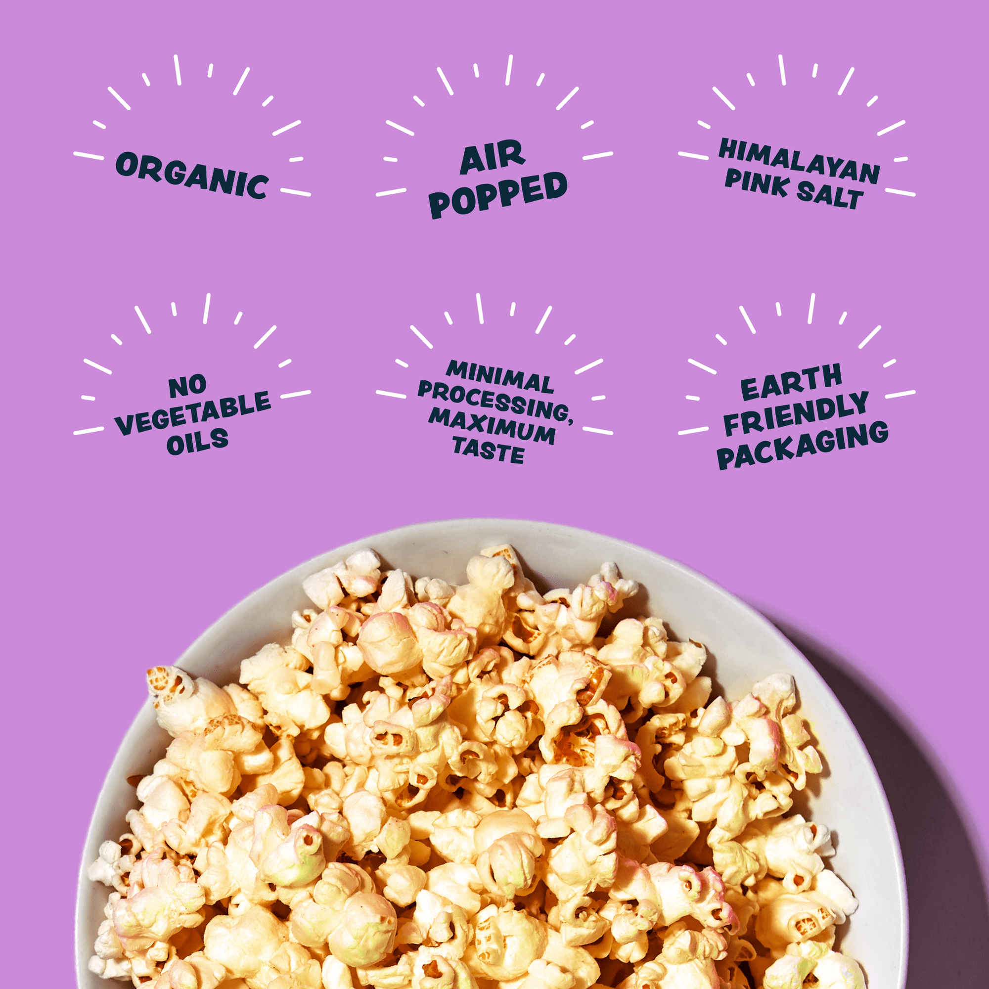 5 Pack Of LesserEvil Organic Himalayan Sweetness Popcorn – 6.4 oz Sweet & Salty Gourmet Snack, With Olive Green Bowl By ValueNest