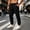 Black, variant on Work out Pants Jerdar Mens Sweatpants Waffle Knit Pants Elastic Waist Drawstring Jogger Sweatpants with Pockets