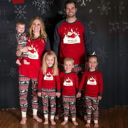 Christmas Pajamas For Family Matching Outfits Set Mama Papa Baby Kids Reindeer Sleepwear