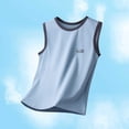 thumbnail image 7 of KPOPLK 2Pcs Youth Boys Basketball Jersey Clothes Kids Sports Tracksuit Sleeveless Tank Tank Top and Mesh Shorts Outfit Set 4-16 Years Sky Blue Size 16-17 Years, 7 of 7
