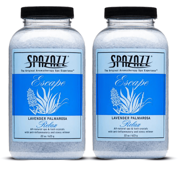 Spazazz Spa Aromatherapy Hot Tub Crystals – Palmarosa Lavender Bath Salt for Bathtub & Hot Tub Spa – Relaxing Bath Salts – Aromatherapy Bath Salt – Spa Salts Hot Tub – Lavender Bath Soak & Spa Essent