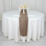 Efavormart 6FT Taupe Premium Chiffon Table Runner for Party Dining Banquet Events Restaurant ...