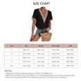 thumbnail image 5 of Blusa de encaje de crochet negra elegante XXL con escote en V, corte holgado y mangas cortas para un look de cita moderno, 5 of 5