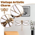 thumbnail image 4 of Dragonfly Mirror Wall Decor, Dragonfly Design Wall Mounted Sculptures, Retro Decorative Bug Insects Animals Beetle Mirrors, Creative Butterfly Home Decor for Living Room Bedroom(Dragonfly), 4 of 10