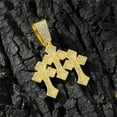 thumbnail image 6 of Men Women Hip Hop Three Crosses Pendant Necklace 13mm Crystal Cuban Chain HipHop Iced Out Bling Necklaces Fashion Charm Jewelry, 6 of 10
