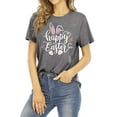 thumbnail image 3 of Women Happy Easter T Shirt Bunny Rabbit Graphic T-Shirt Funny Letter Printed Shirts Short Sleeve Tops, 3 of 6