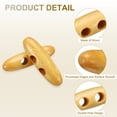thumbnail image 3 of 50 Piezas de Botones de Madera, Botones de Madera en Forma de Aceituna de 50 mm/2 Pulgadas con Doble Agujero para Costura DIY de Abrigos, Beige, 3 of 7