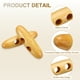 thumbnail image 3 of 50 Piezas de Botones de Madera, Botones de Madera en Forma de Aceituna de 50 mm/2 Pulgadas con Doble Agujero para Costura DIY de Abrigos, Beige, 3 of 7