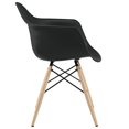 thumbnail image 2 of Modway Pyramid Modern Style Wood Dining Armchair, Black Finish, 2 of 5