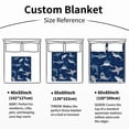 thumbnail image 2 of Ocean Animal Blanket Smooth Soft Starfish Shark Turtle Print Blanket Kid Baby for Sofa Chair Bed Office Travelling Camping 40x50 Inch, 2 of 7