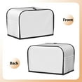 thumbnail image 3 of Xecao White Print 2 Slice Toaster Cover with Pockets, Small Appliance Cover, Dust and Fingerprint Protection, Machine Washable, 3 of 7