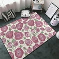 Rose Flowers Purple Area Rug Throw Rug, Indoor Door Mat, Door mat 60*