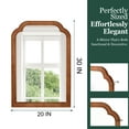 thumbnail image 3 of Wall Mirror Yellowish Brown Color 20" x 30" Solid Wood Frame Rounded Corner Decorative Mirror, For Bedroom, Bathroom, Living Room, Entryway,Decorative Wall Mirror, 3 of 7