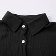 thumbnail image 6 of QASIEATN Womens Shirts Button Down Dress Shirts Casual Short Sleeve Textured Collared Summer Work Blouse Camping Clothes, 6 of 8