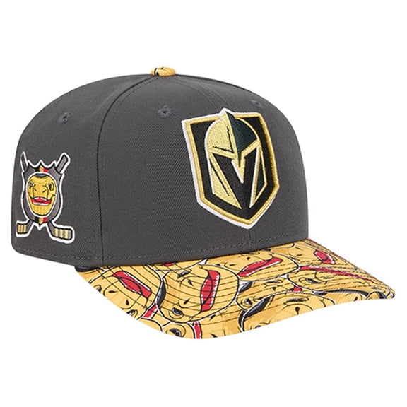 Men's New Era Grey Vegas Golden Knights Mascot Visor 9SEVENTY Adjustable Hat