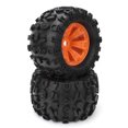thumbnail image 2 of Pneu de Roue de Voiture RC, Roue de Voiture RC Résistant aux Chocs, Camion RC pour Voiture de Course RC Échelle 1/8 RC Voiture Orange Grande, 2 of 8