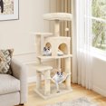 thumbnail image 4 of Costway 44" Tall Multi-level Cat Tree with Cushion Top Perch, 2-Entrance Large Cat Condo Beige, 4 of 10