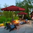 thumbnail image 6 of MASTERCANOPY 9ft Patio Market Umbrella with Valance, Tilt and Crank, Burgundy, 6 of 6