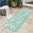 thumbnail image 6 of Runner Rug 2.62'x6.56', Teal Starfish Coastal Non Slip Backing Floor Mats Soft Area Rugs, Absorbent Muddy Dirt Trapping Carpet for Entryway Hallway Bedroom Kitchen Summer Beach Nautical Ocean Wooden, 6 of 9