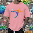 thumbnail image 5 of LUOGENLI T-shirts pour Hommes T-shirts d'Été de Rue Extérieure à Manches Courtes Col Rond t-Shirt de Football Violent Tir T-shirts Amusants Graphiques Pâques L, 5 of 5