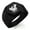 Black, variant on Stainless Steel Yata Crow Kamon Crest Engraved Hexagon Crest Flat Top Biker Style Polished Ring