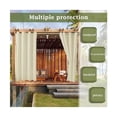 thumbnail image 4 of Privacy Sun Protection Outdoor Curtains Compatible with Patio, Thermal Insulated Waterproof Durable Polyester Fabric, Windproof Light Block Compatible with Gazebo Porch Deck, 4 of 4