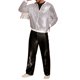 thumbnail image 2 of CHAQUETA VARSITY BRILLANTE INSPIRE CHIC PARA HOMBRE CON CREMALLERA, CHAQUETA DE BOMBER DE BEISBOL CON LENTEJUELAS BRILLANTES DE DISCO DE LOS 70, S PLATA, 2 of 5