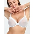 thumbnail image 2 of Deyllo Women Sexy Lace Non Padded Bras Underwire Support Bras Unlined White Bralette Bras Clothes Size 34B, 2 of 5