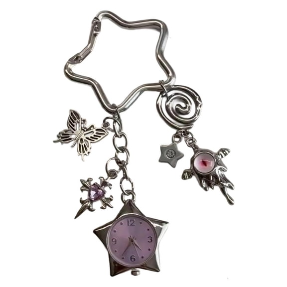 Lerpwige Trendy Alloy Star Charm Keychain Accessory for Handbag Purse Gift