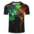 thumbnail image 3 of Tops para hombre, blusas y camisas de manga corta con cuello redondo para hombre Camisa de manga corta estampada para hombre Top/camisa de manga corta con cuello redondo Tops para hombre, 3 of 4