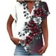 thumbnail image 1 of Vestidos Casuales Para Mujer, Blusas De Mujer De Moda Camiseta informal de manga corta con cuello en V y botones para mujer, 1 of 4