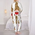 thumbnail image 3 of Bingfone Womens Pajama Sets Christmas Gnomes In Leopard Print,Long Sleeve Loungewear Pajamas Set-XX-Large, 3 of 8