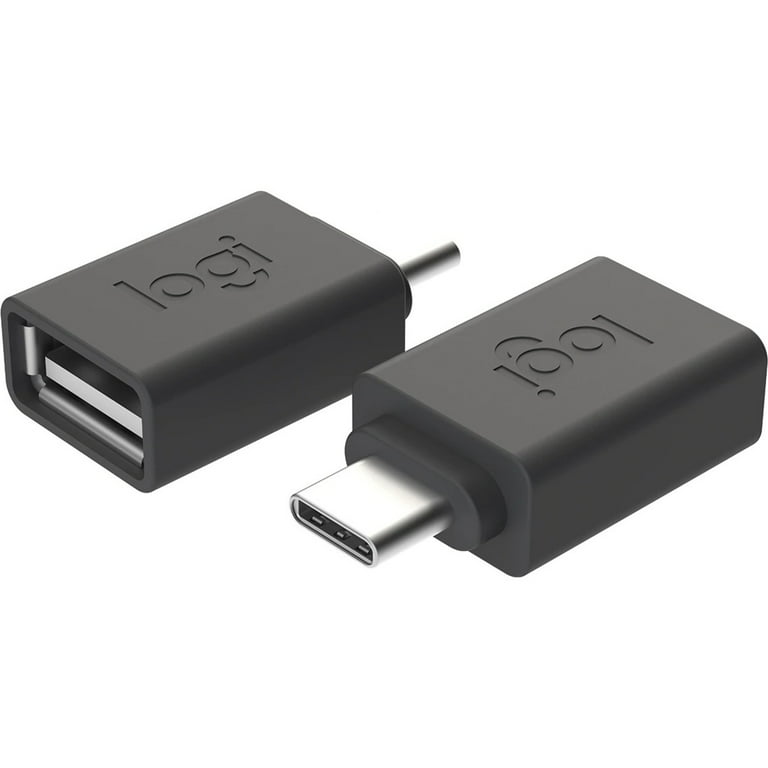 snatch At forurene strømper Logitech USB-C to A Adaptor, Black, 1 (Quantity) - Walmart.com