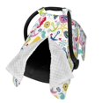 thumbnail image 2 of Daiia Undersea Seahorse Pattern Car Seat Cover for Babies, Mom Nursing Covers Breastfeeding Scarf, Multi Use Infant Carseat Canopy for Newborn Carrier/Stroller, 2 of 9