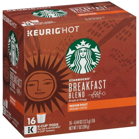 Starbucks® Breakfast Blend Medium Ground Coffee K-Cups 16 ct Box