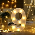 thumbnail image 2 of Alphabet LED Digital Lights Light Up White Digital Standing Hanging 0-9 Light Cord, 2 of 2