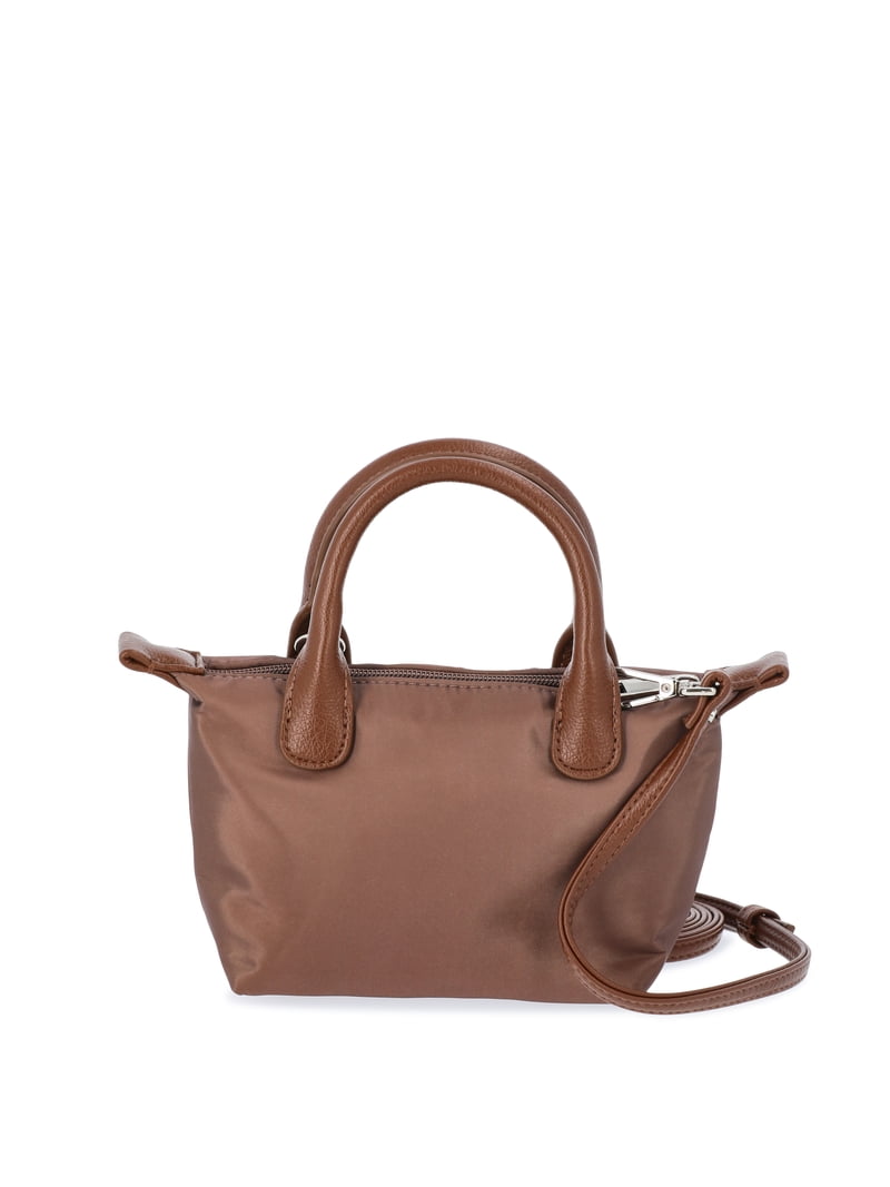 No Boundaries Women's Mini Tote Crossbody Bag, Chocolate - Walmart.com