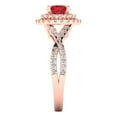 thumbnail image 3 of Clara Pucci 14K Rose Gold 1.31ct Tourmaline Solitaire with Accents Ring, 3 of 8