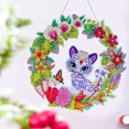 thumbnail image 2 of Cuadros Decorativos 5D DIY diamante pintura cristal gato corona arte puerta colgante decoración (GT2014) Sywqhk Nuevos Originales, 2 of 8