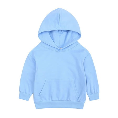 

Unisex Toddler Kids Baby Boys Girls Hoodies Basic Solid Color Long Sleeve With Pocket Hooded Sweatshirts Casual Pullovers Tops Fall Fashion Clothes Chic Outwear