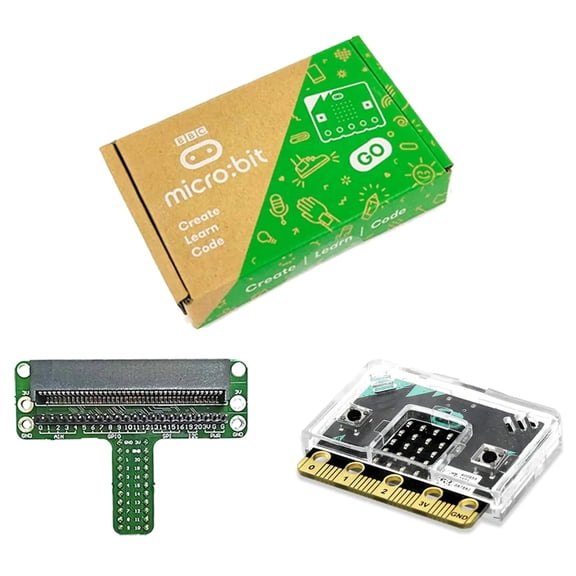 BBC micro:bit v2 Kit with Micro:bit Breadboard Adapter and Micro:bit v2 Case (Clear)