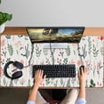 thumbnail image 4 of Long Mouse Pads for Desk,Pioneer Flower Floral Print Pattern Desk Mats on Top Of Desks, Desk Mouse Pad Extra Large with 3mm Non-Slip Base and Stitched Edge for Gaming,Office,Work,Home 47.3"x23.6", 4 of 6
