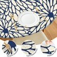 thumbnail image 4 of Floral Print Round Tablecloth with Elastic Edge, Great for Kitchen, Dining, or Picnic Table, Reusable Polyester Cover Fits 44-52 Inch Tabletop, 4 of 6