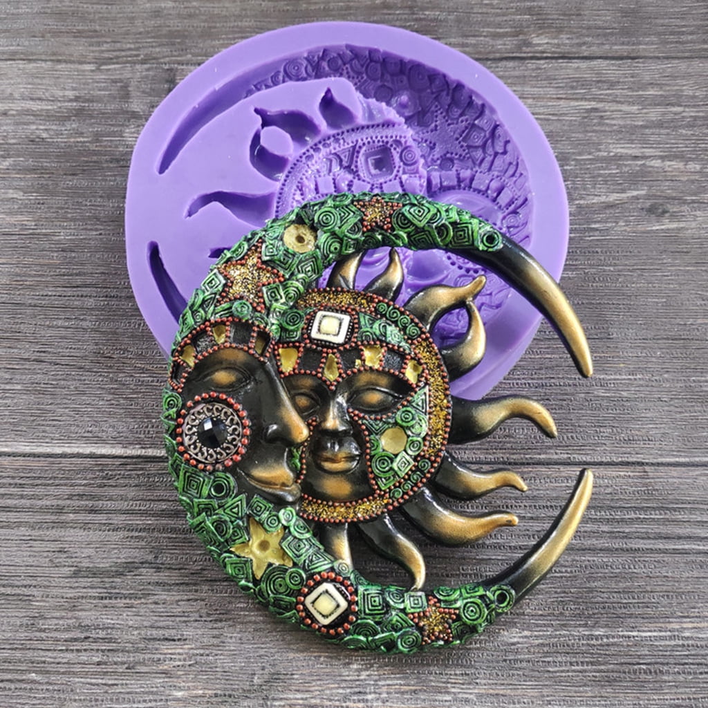 European for Sun Shape Silicone Mold Cement Plaster Mold for Resin Crafts Home Decoration
