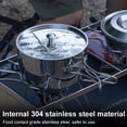 thumbnail image 4 of CAMPINGMOON Pot,Portable Cookware Picnic Cookware Portable Picnic Soup Pot Cooker Handle Pot Portable Handle Soup Stainless Steel Rice Cooker Pot Cookware Pot Rice Picnic Steel Portable Steelportable, 4 of 7