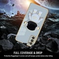 thumbnail image 4 of Galaxy Note 20 Case for Astronaut Stand, Designed for 6D Electroplated Galaxy Note 20 4G/5G Phone Case,Soft TPU Protective Shockproof Flexible Samsung Galaxy Note 20 Case 6.7 inch,Blue, 4 of 14