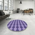 thumbnail image 3 of Ahgly Company Indoor Rectangle Patterned Purple Amethyst Purple Area Rugs, 3' x 5', 3 of 6